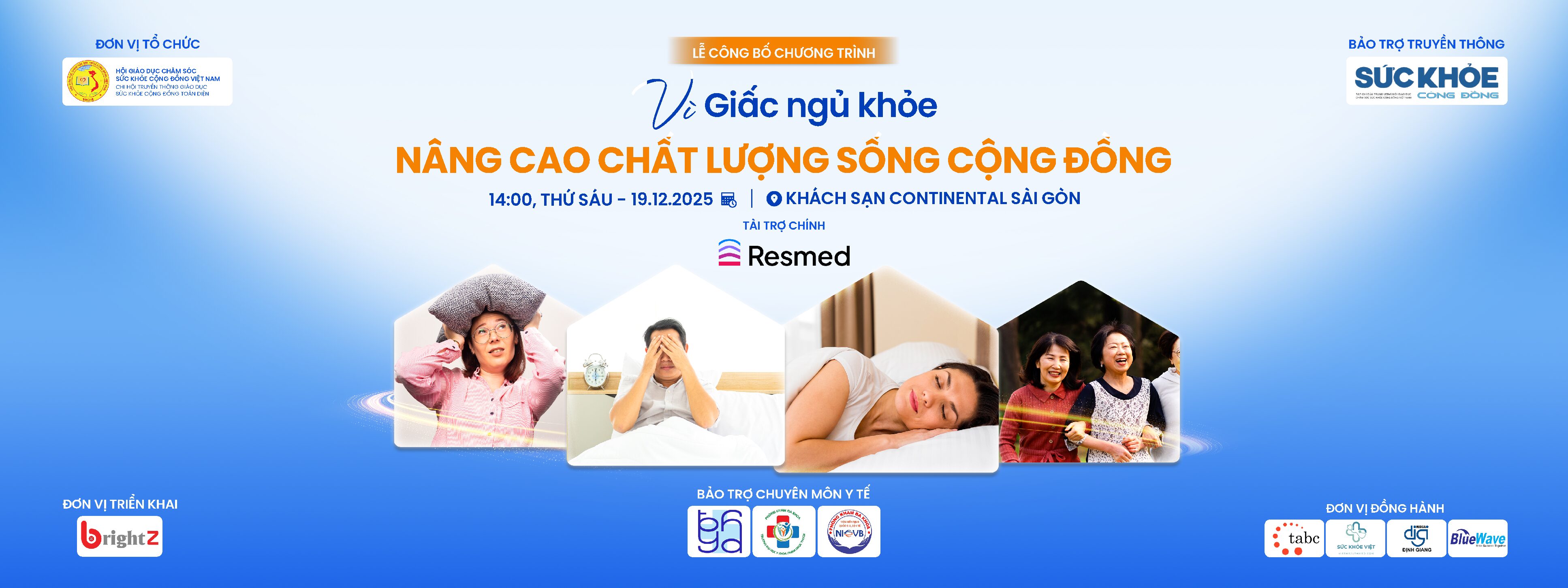 Backdrop Hội thảo Sleep well KT 7.68 x 2.88 (m)